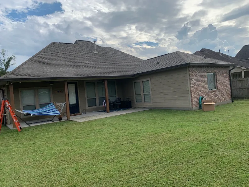 baton rouge backyard hammock gutter work performance patios and gutters