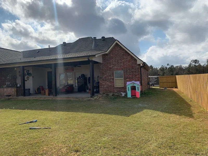 baton rouge gutter crew trailer in yard
