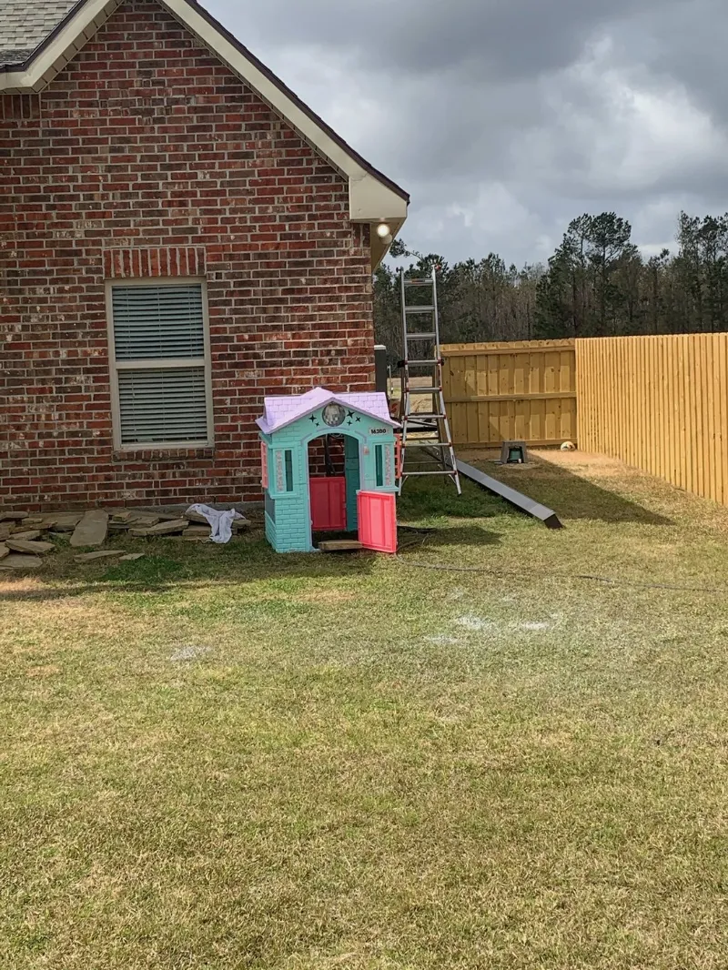 baton rouge gutter installation playhouse backyard