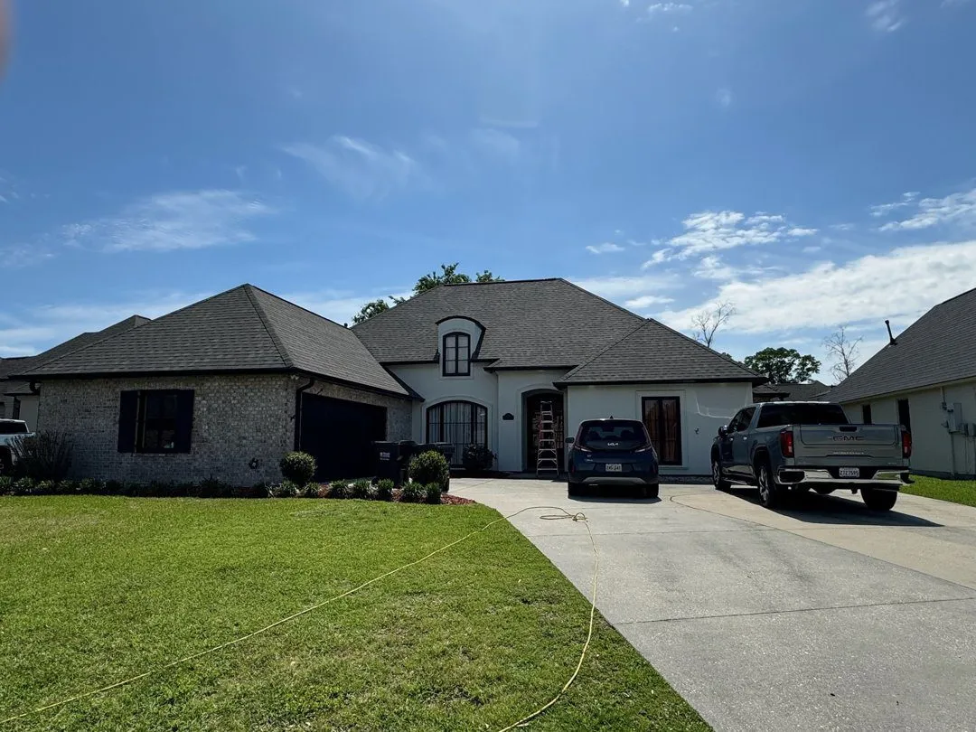 black gutter siding contrast baker la