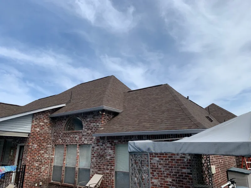 brick house brown roof tent prairieville la