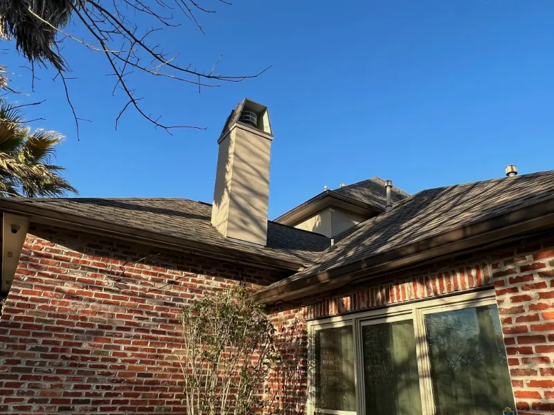 brick house chimney palm trees denham springs la