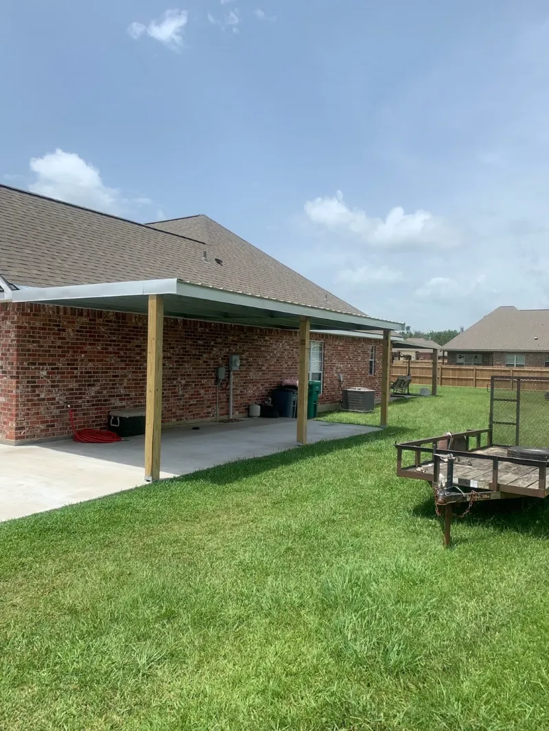carport construction progress baton rouge