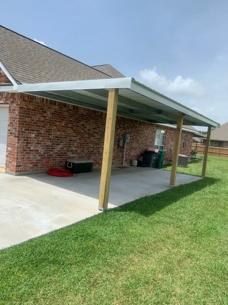 carport installation complete angle baton rouge