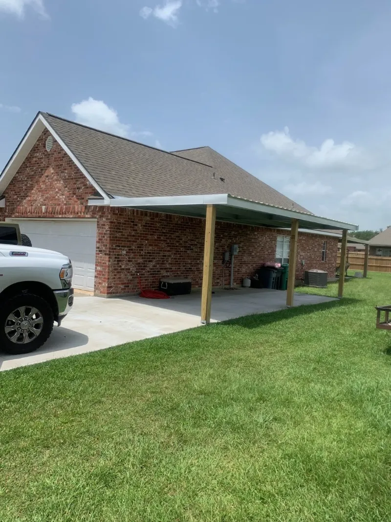 carport installation side view baton rouge