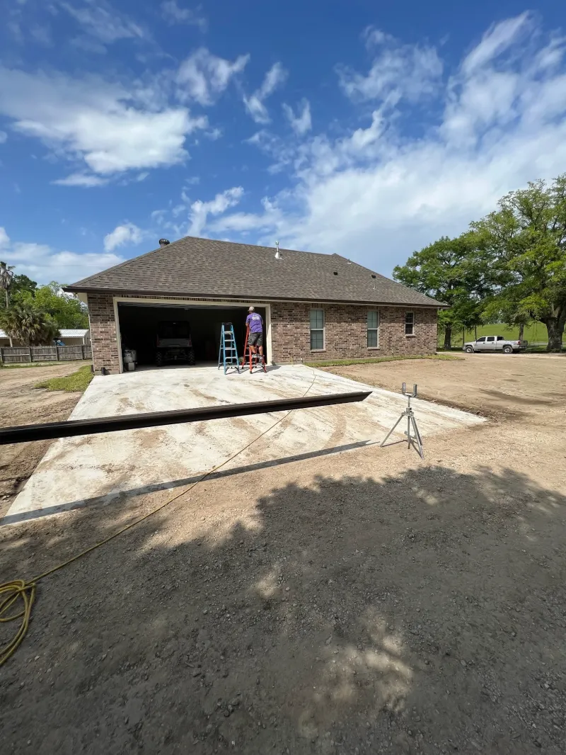 concrete patio construction brick house denham springs la