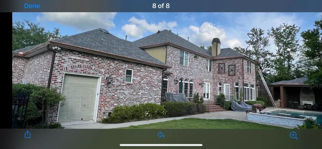 copper gutters brick house performance patios southern la