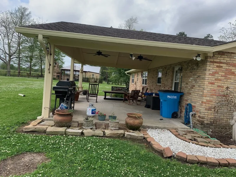 covered patio fans backyard grill walker performance patios and gutters