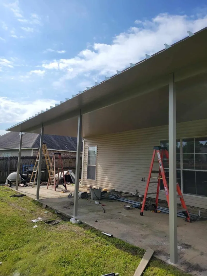 covered patio roof installation in baton rouge