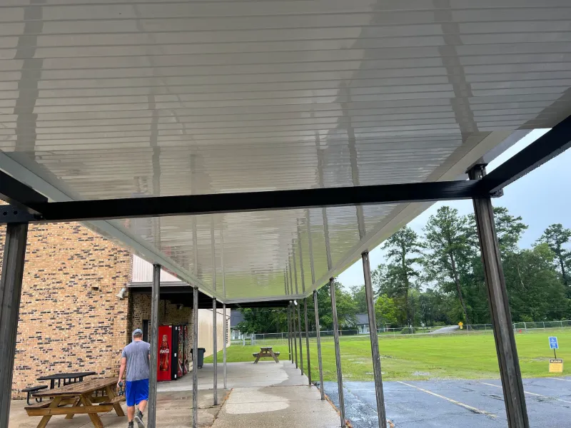 covered walkway metal roof walker la