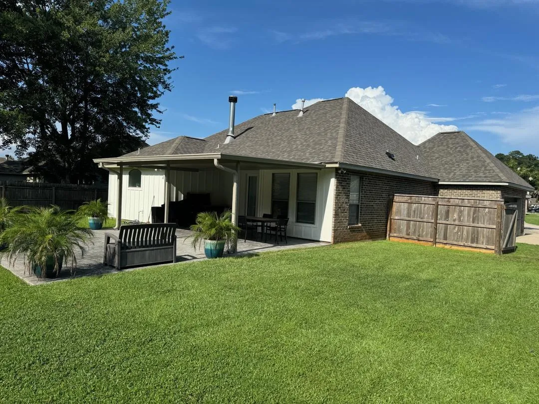 finished patio cover house prairieville la performance
