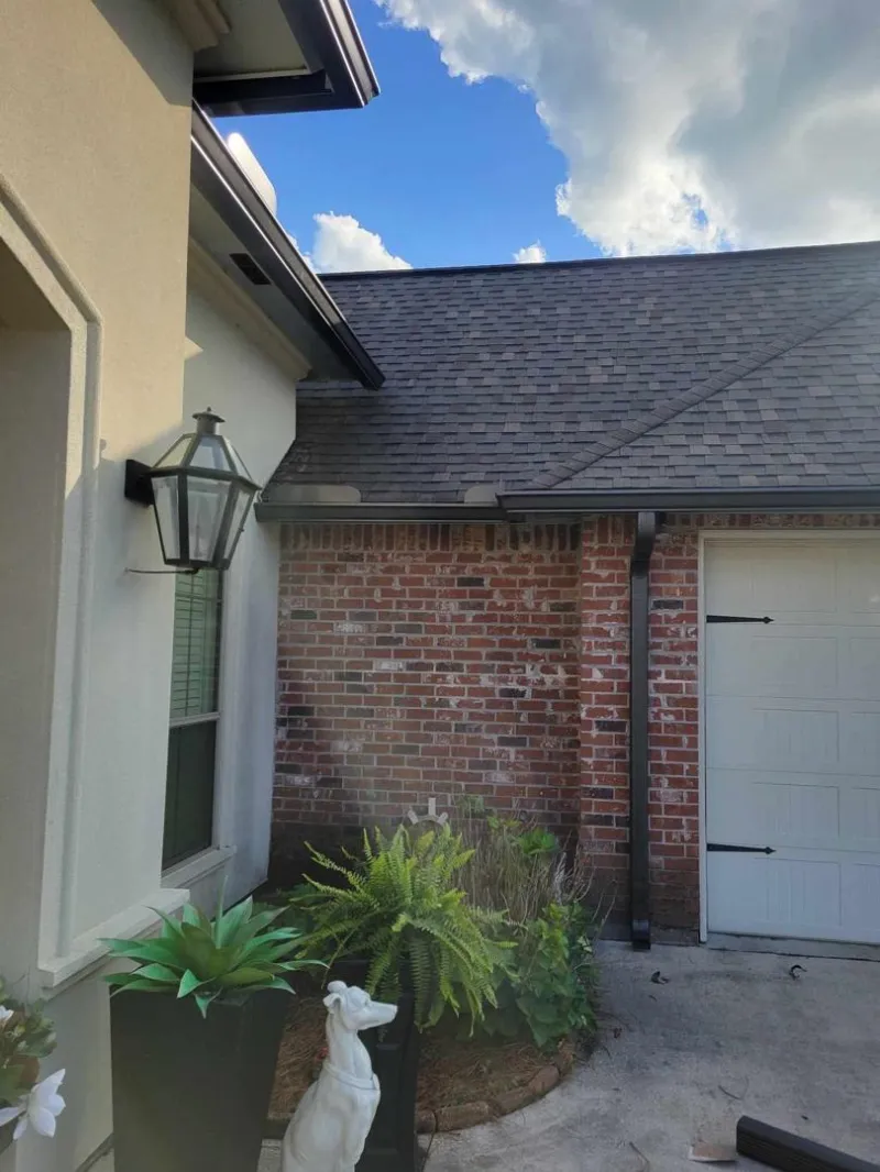 gutter installation on home in baton rouge