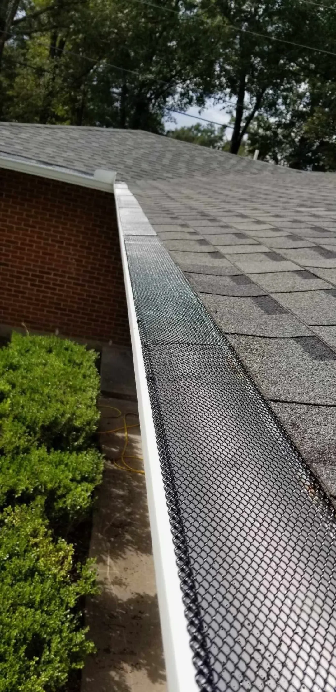 gutter system and downspouts on home in prairieville