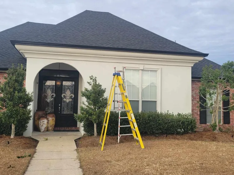ladder near home for gutter work in baton rouge