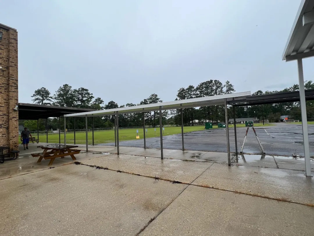 light covered walkway integrated gutters walker la