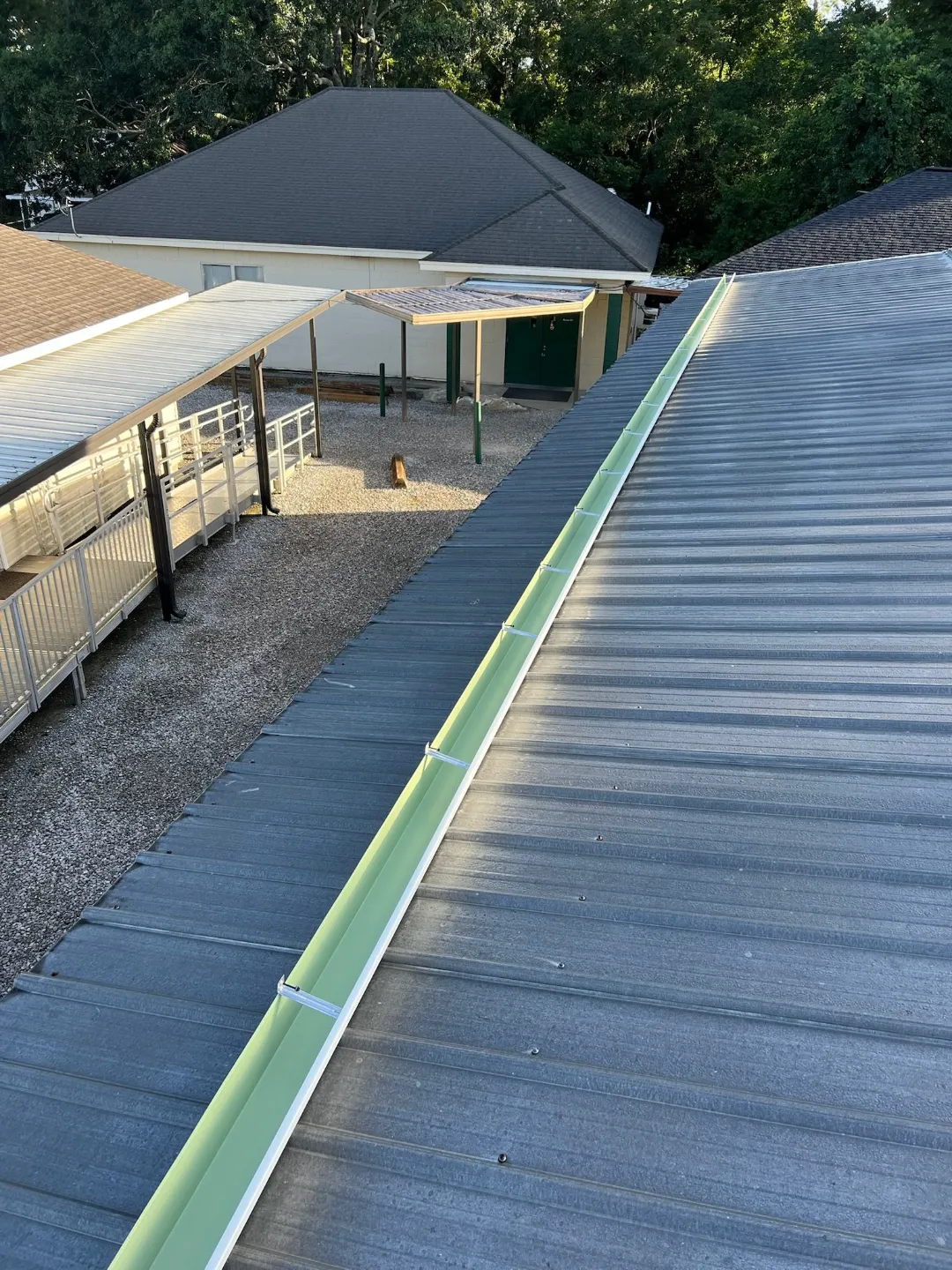 light green gutter metal roof opelousas la