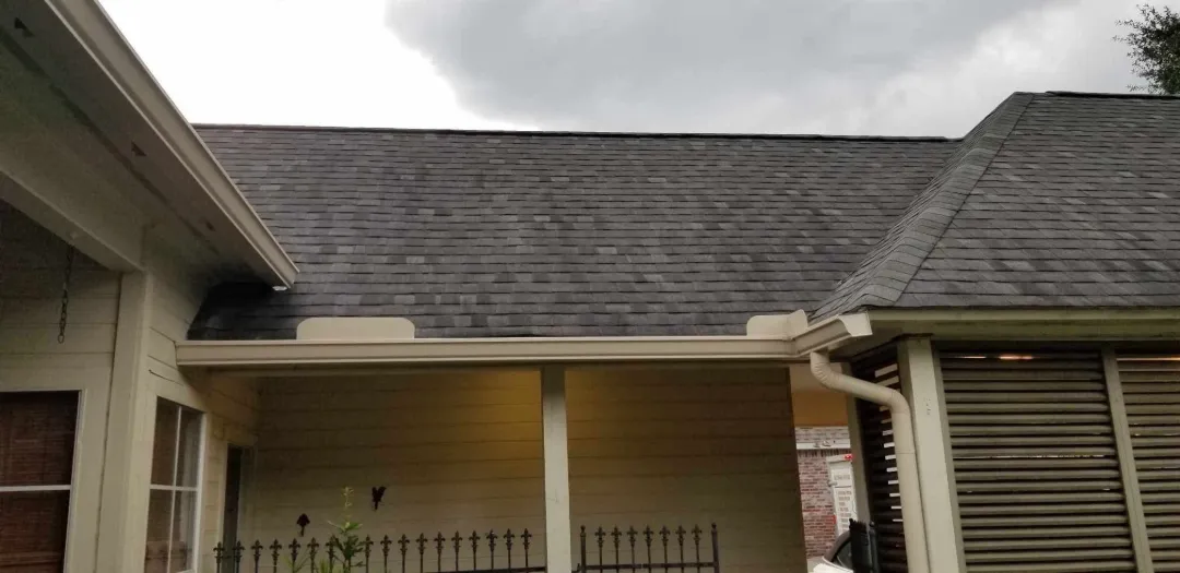 new gutter system and roofing in denham springs