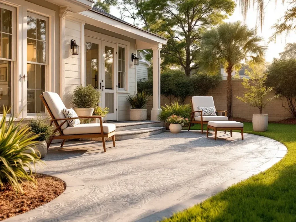 patio concrete pouring service louisiana