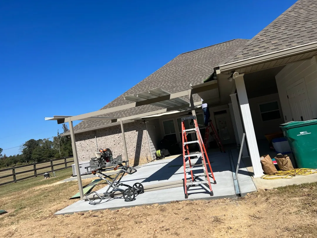 patio cover installation brick home prairieville la