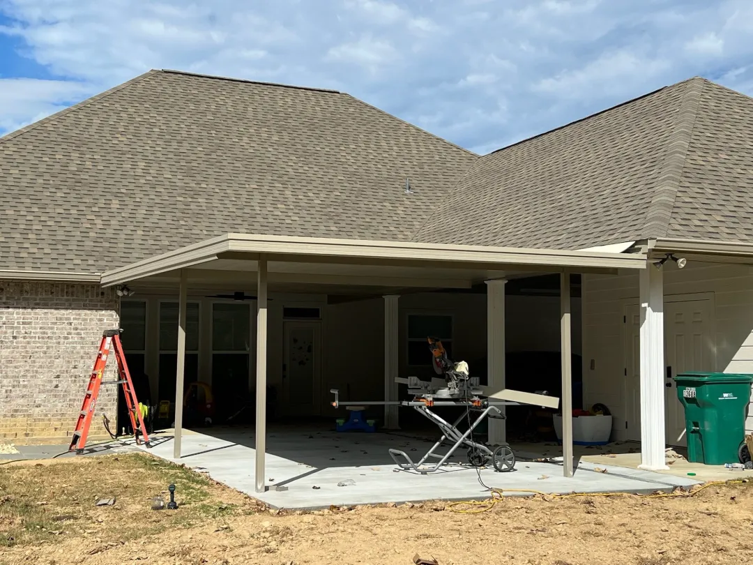 patio cover installation brick house denham springs la