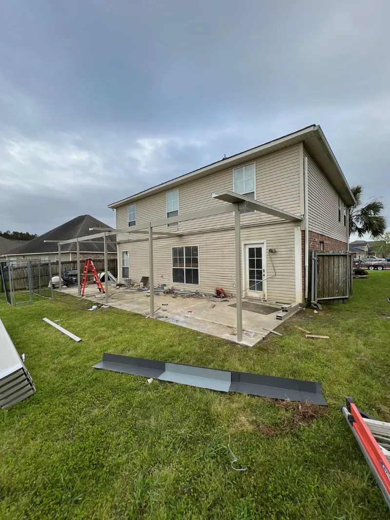 patio frame install two story house central la performance patios and gutters