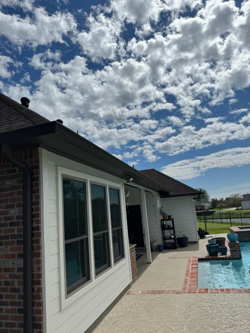 performance patios downspout install central side