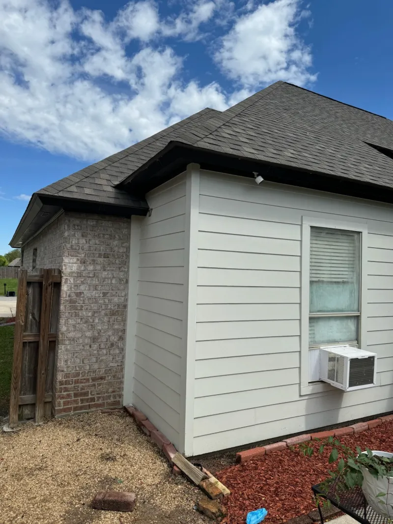 performance patios gutter install prairieville rear