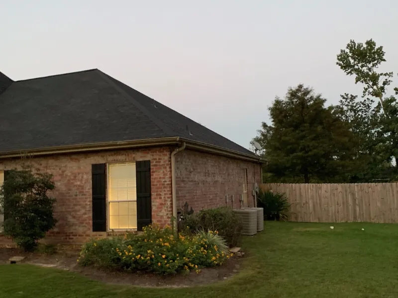 side yard view black shutters baton rouge