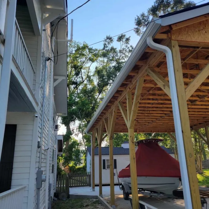 white brick home with gutter installation in baton rouge