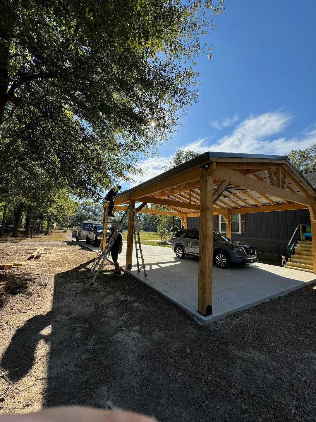 wooden carport construction denham springs performance
