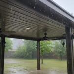 hail falling on baton rouge metal patio cover